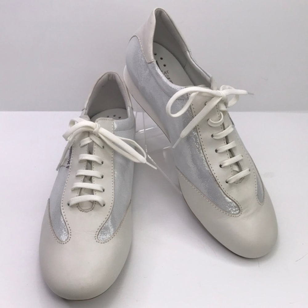 MEPHISTO Air Relax Women's White and Silver Sneaker Sz 9